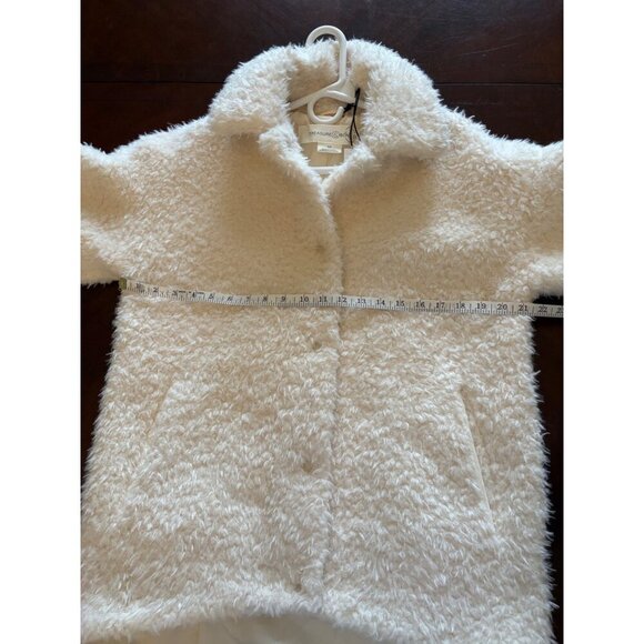 Treasure & Bond NWT Teddy Fleece Jacket Ivory Size XS Shearling Fuzzy Faux Fur - Picture 7 of 13